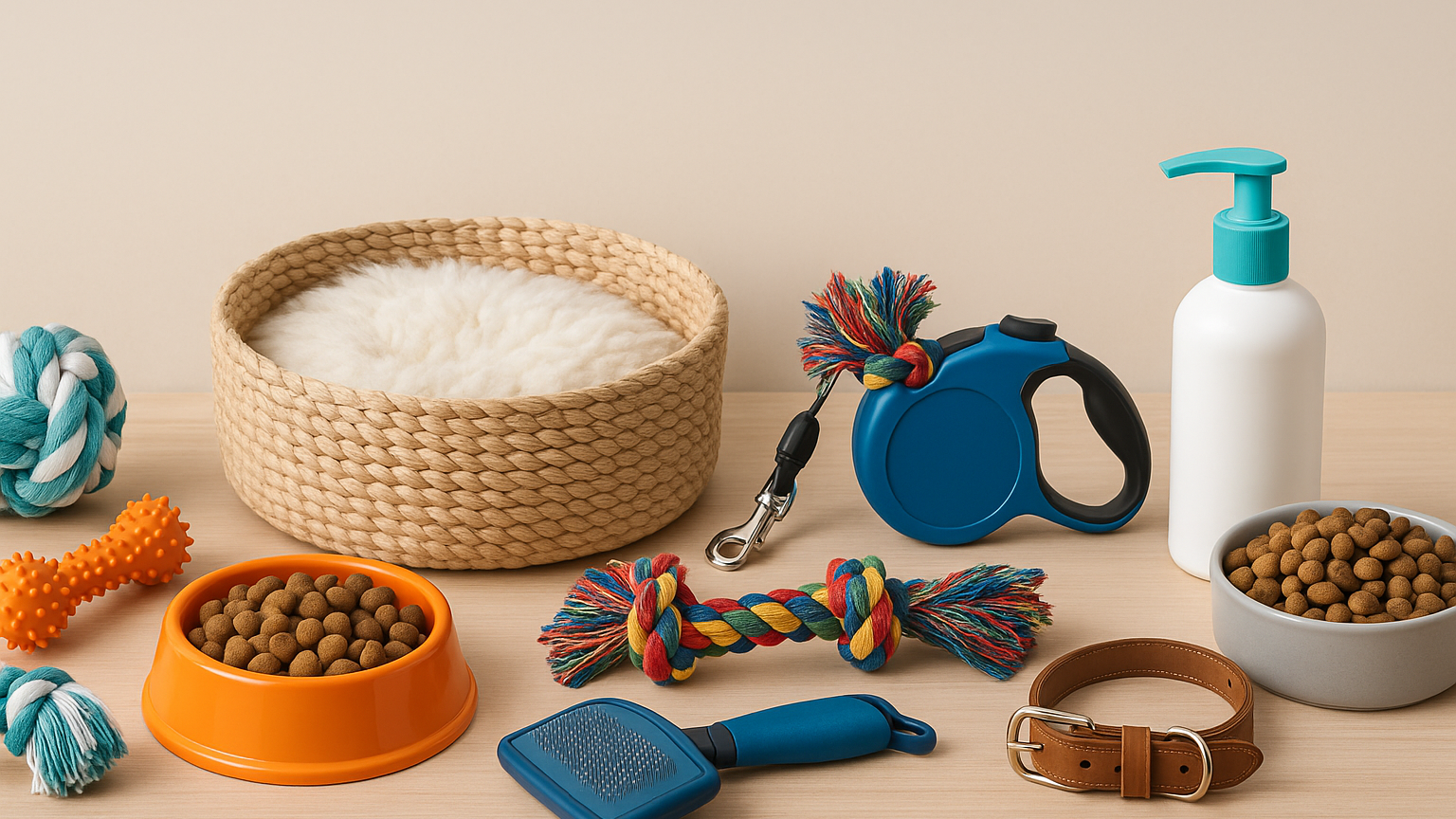 imagen del medio y super horizontal sobre  productos para mascotas 